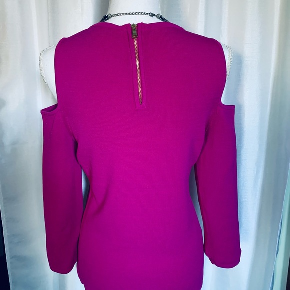 INC pink cold shoulder 3/4 sleeve top - Picture 2 of 8